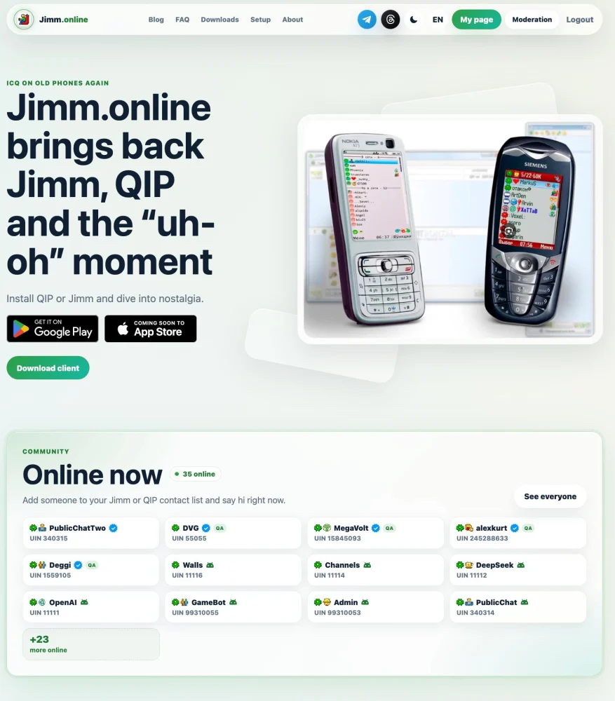 Jimm.online: bringing ICQ back in 2026 on top of Open OSCAR Server